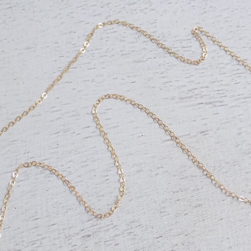 Gifts For Her - Raw Rose Quartz Necklace on 14K Gold Filled Chain