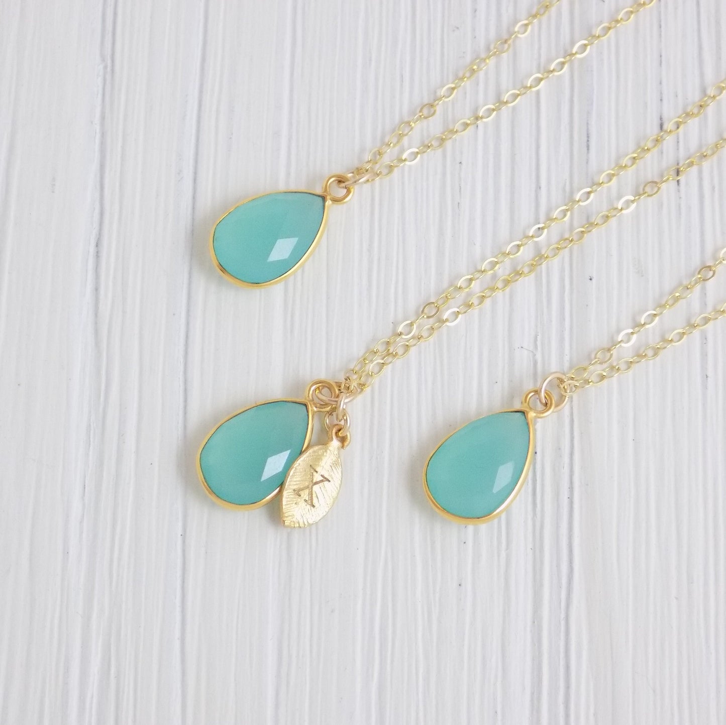 Bridesmaid Gift - Aqua Chalcedony Necklace