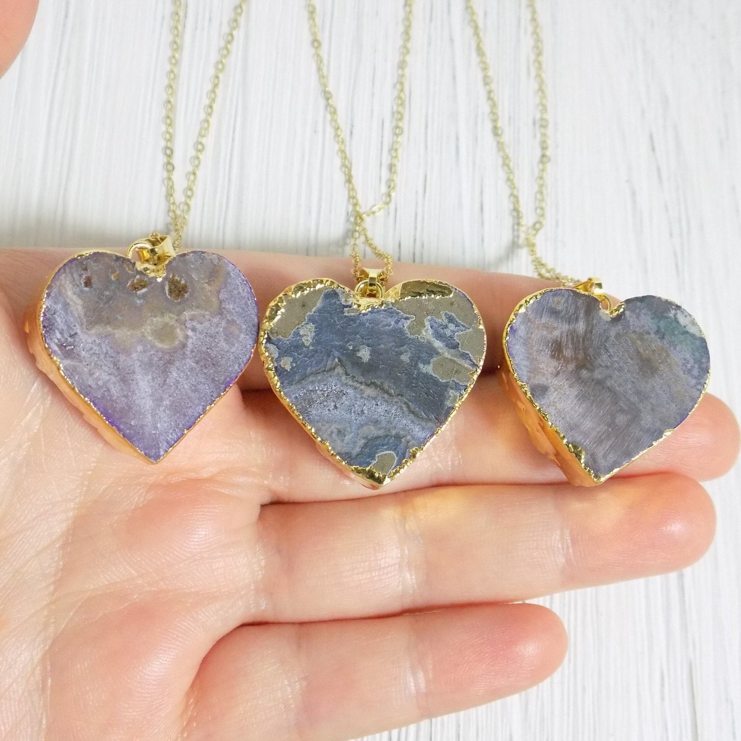 Amethyst Necklace Gold - Amethyst Heart Necklace