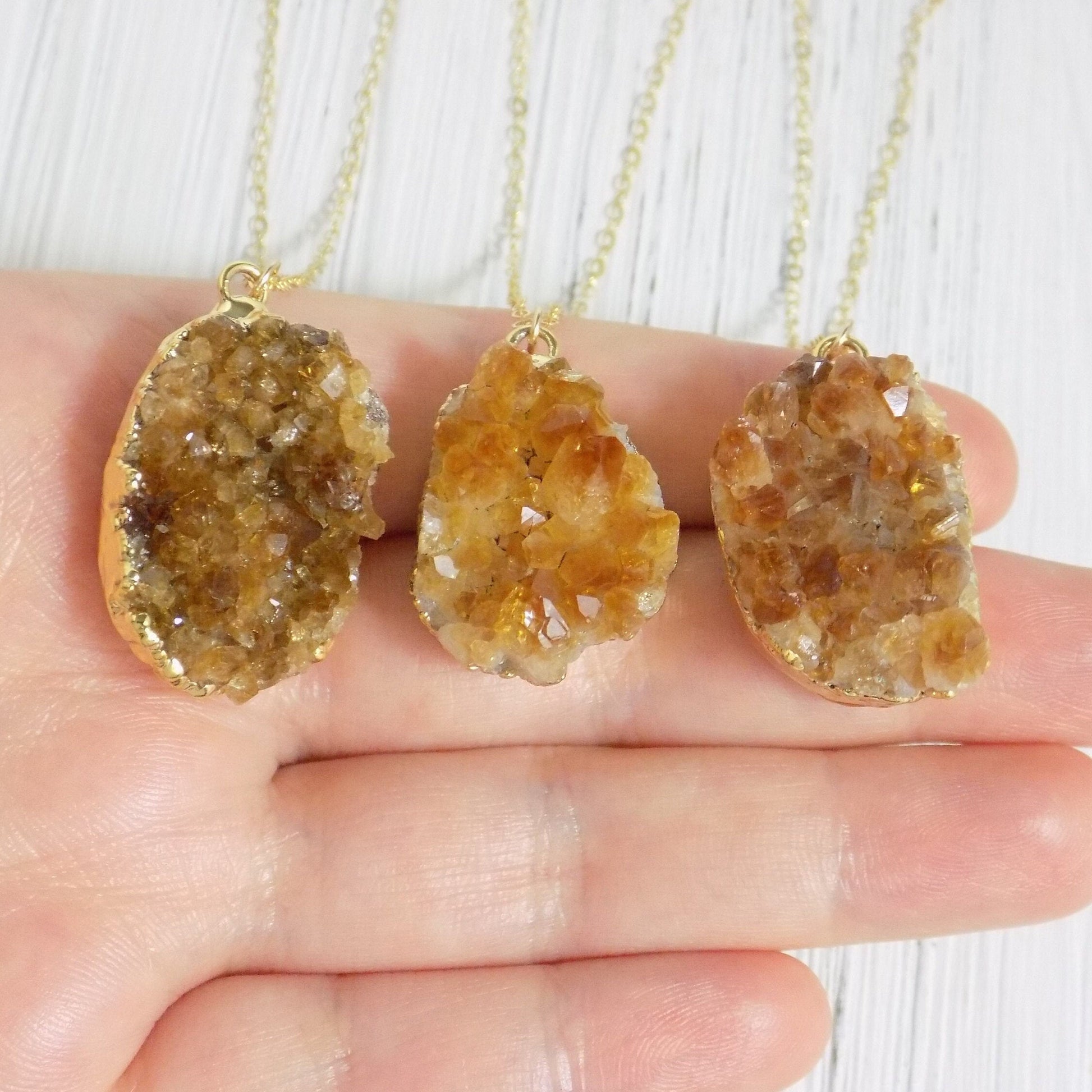 Raw Citrine Necklace, Citrine Crystal, Citrine Pendant, Gold Citrine, November Birthstone, Boho Statement Jewelry, R13-03