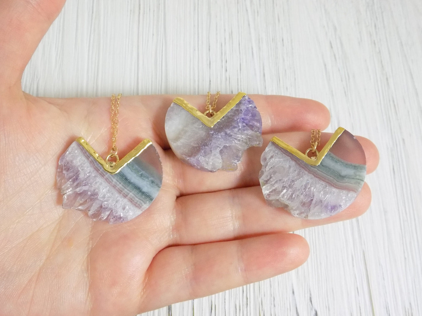 Unique Gift - Boho Amethyst Necklace