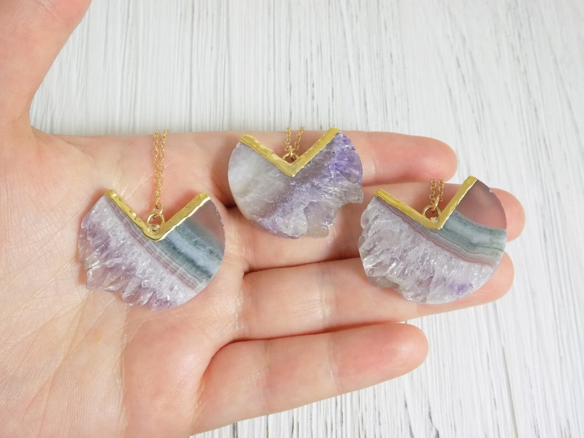 Unique Gift - Boho Amethyst Necklace