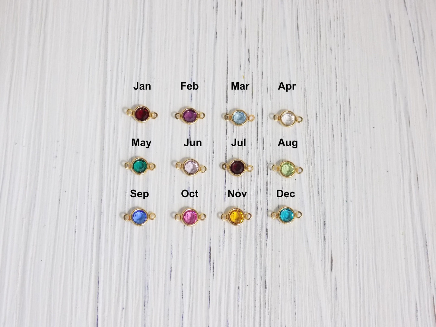 Tiny Birthstone Necklace - Family Birthstone Necklace Gold