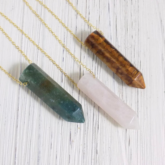 Aventurine Necklace - Rose Quartz Necklace