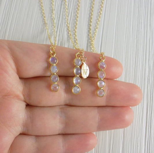 June Birthstone Necklace - Unique Moonstone Necklace