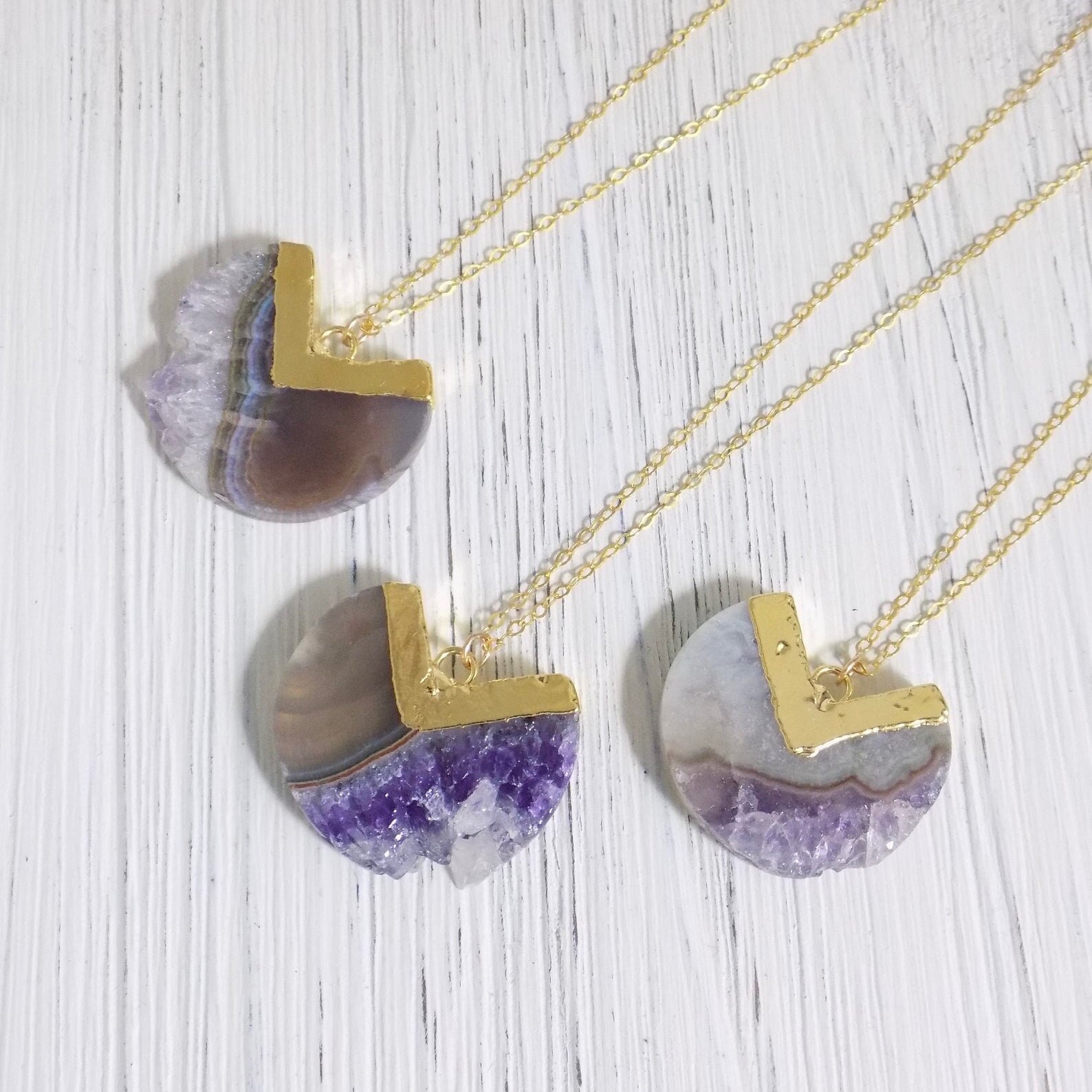 Unique Gift - Boho Amethyst Necklace