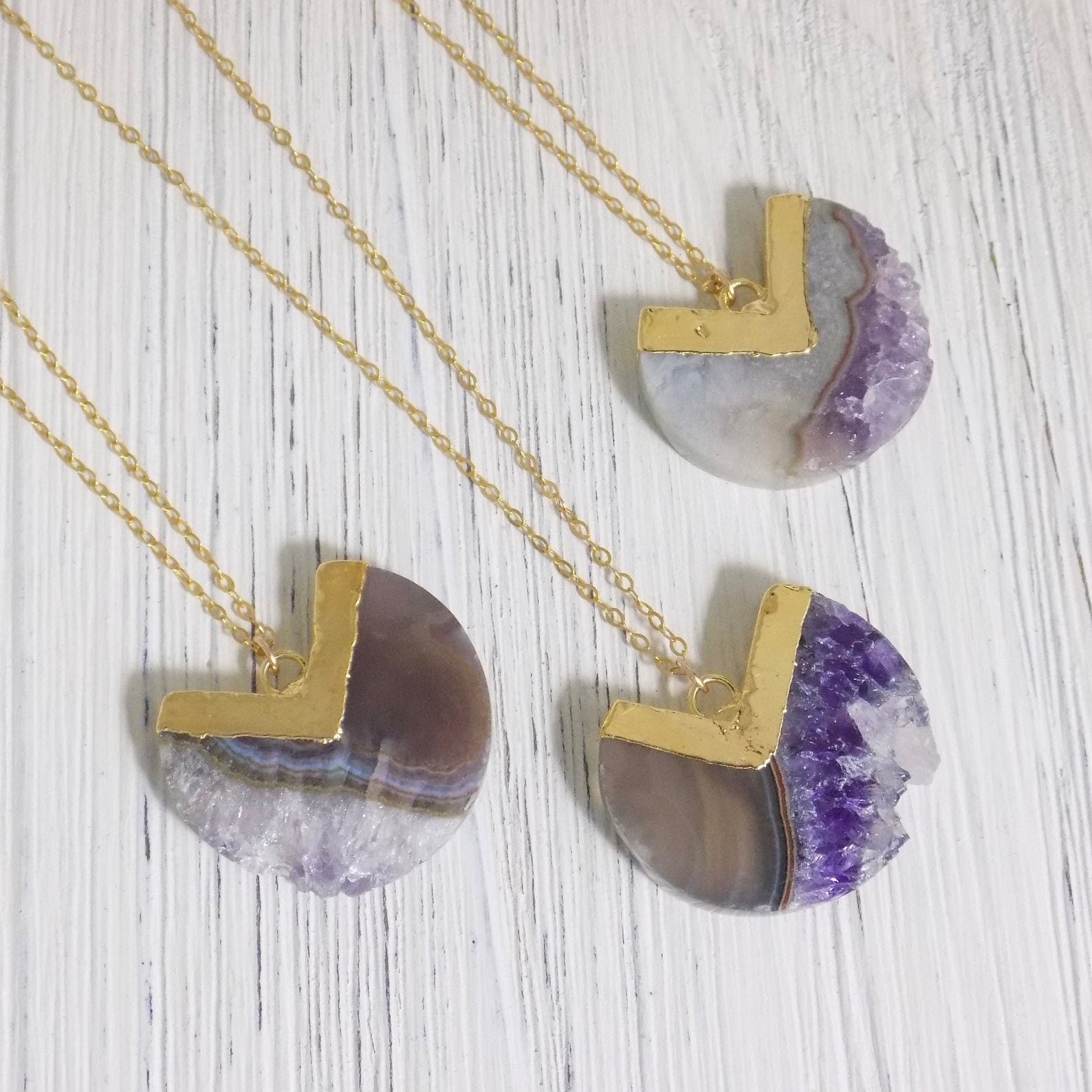 Unique Gift - Boho Amethyst Necklace