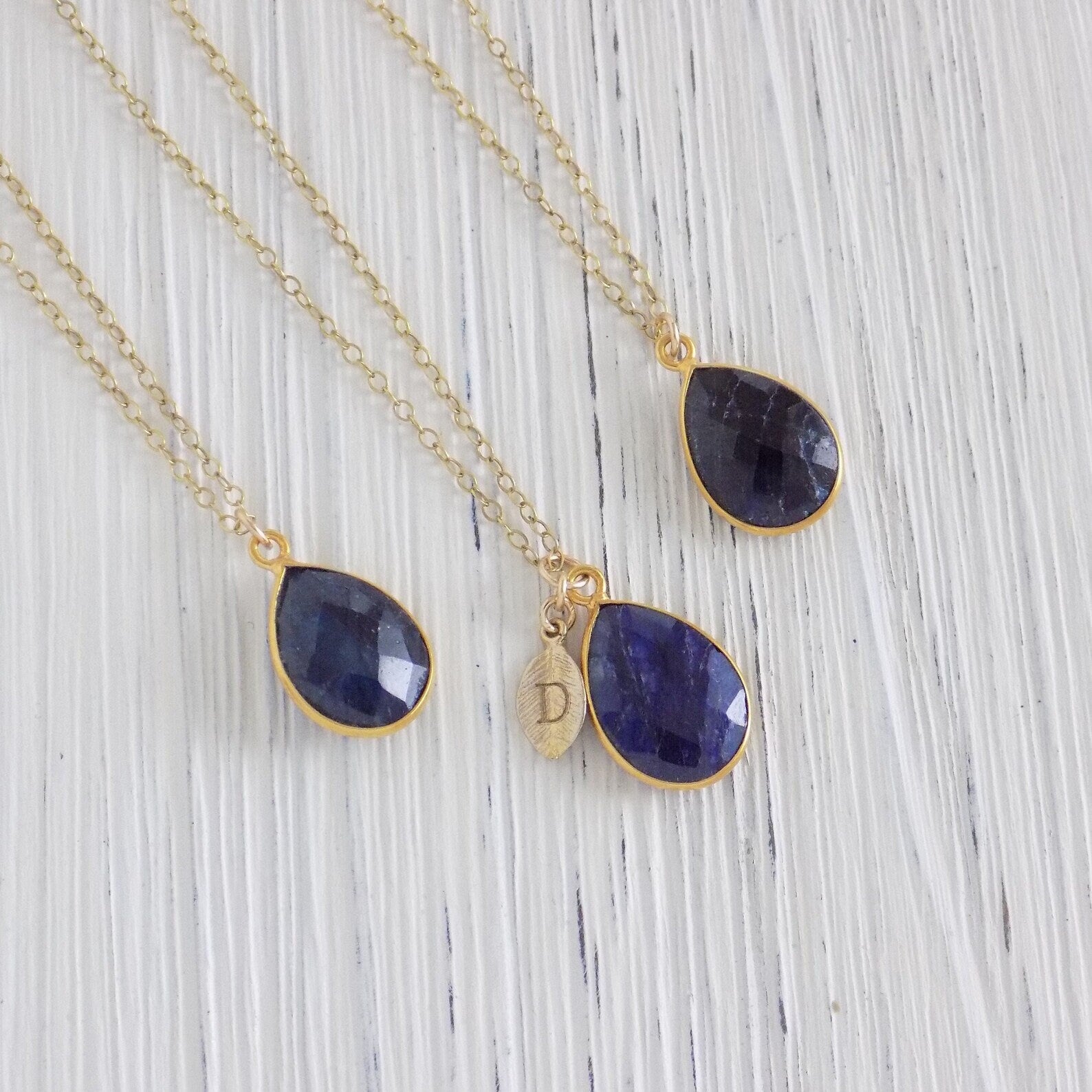 September Birthstone - Blue Sapphire Necklace