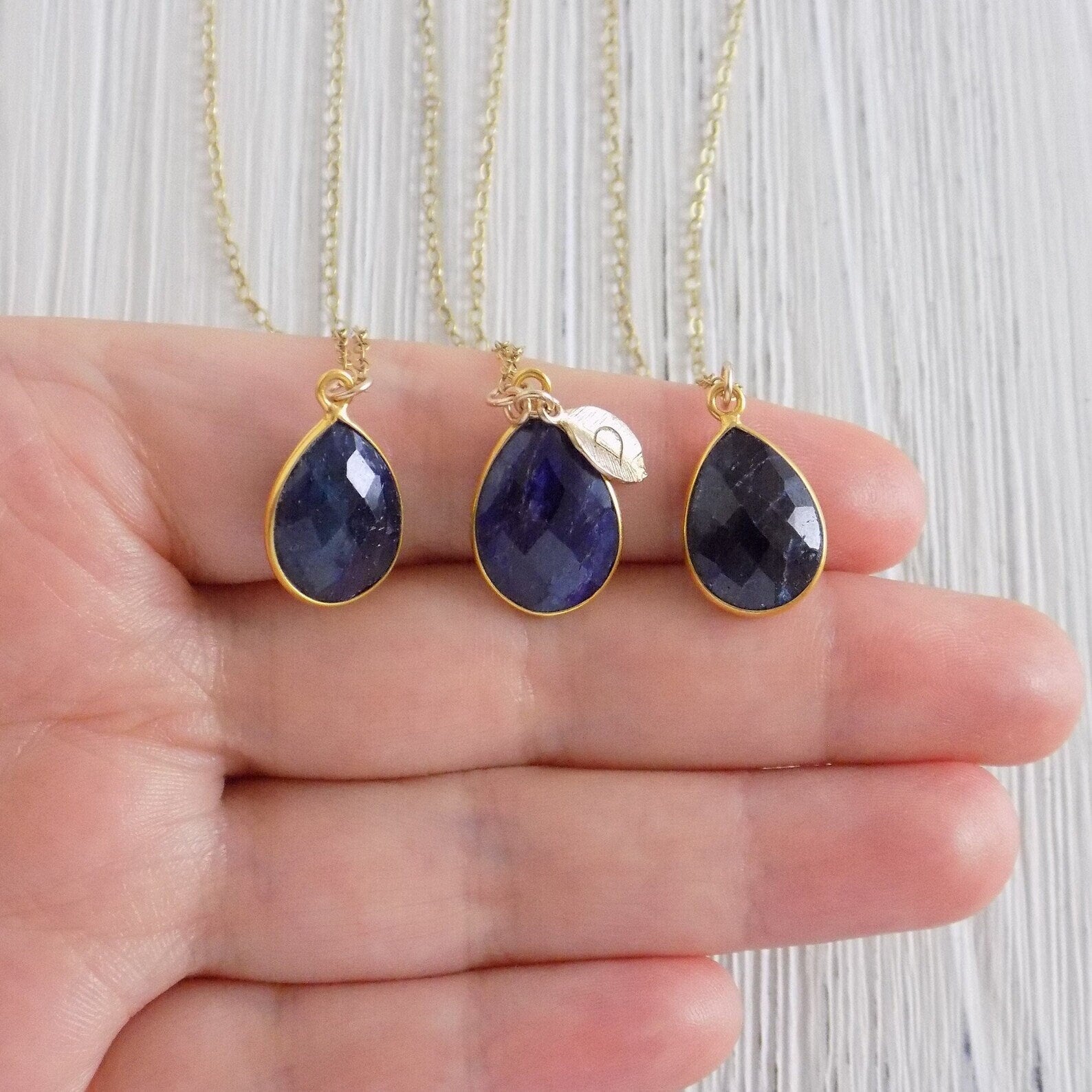 September Birthstone - Blue Sapphire Necklace