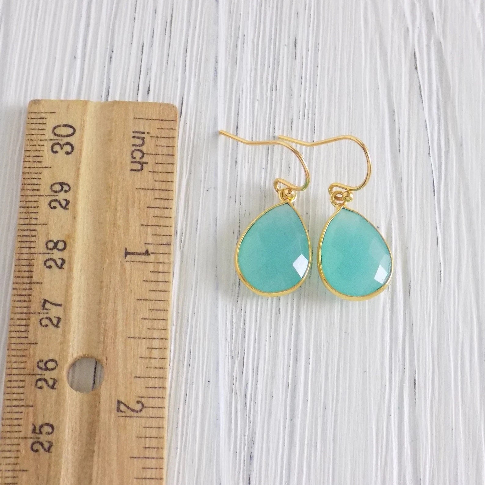 Aqua Chalcedony Earrings - Turquoise Earrings