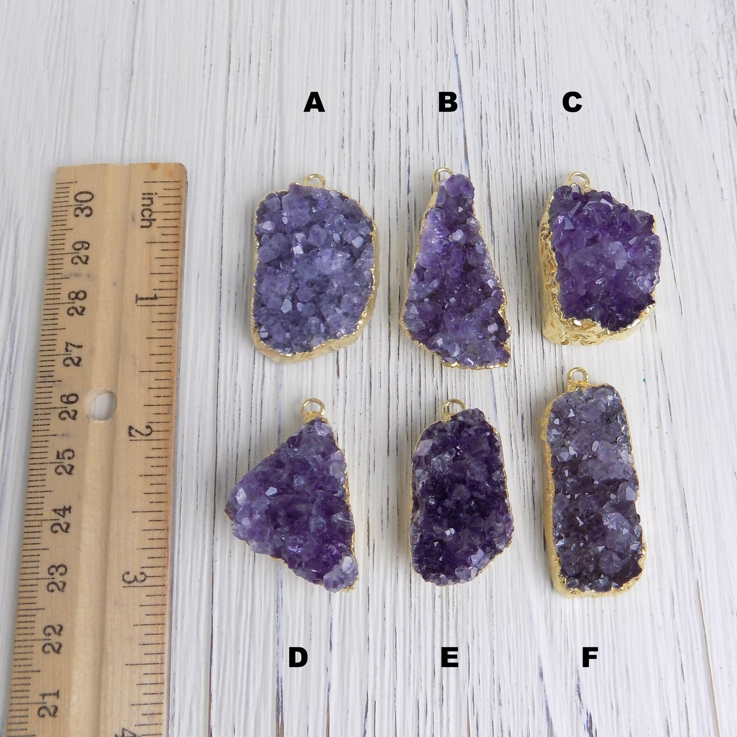 Raw Amethyst Necklace - Druzy Necklace