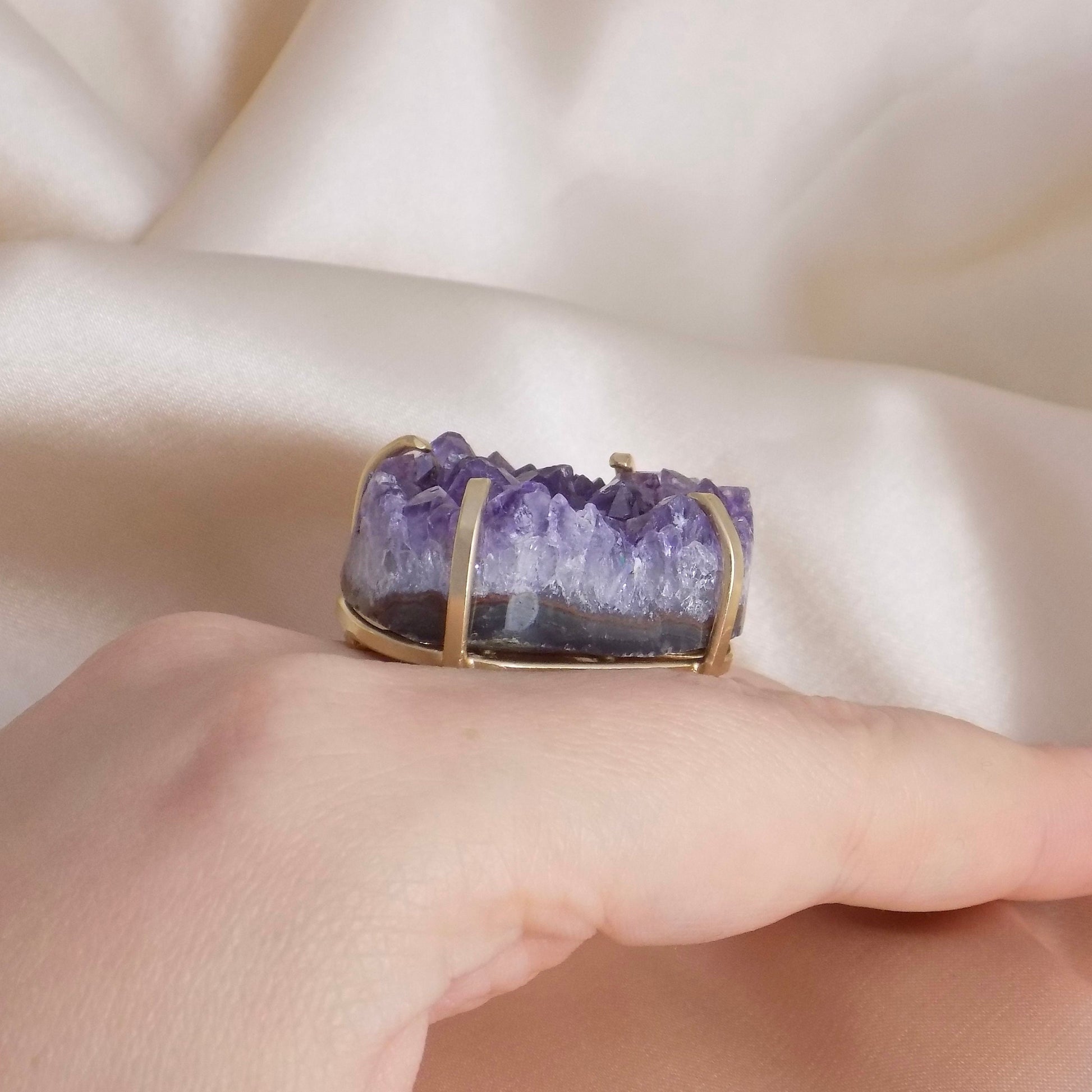 Raw Amethyst Ring - Crystal Ring