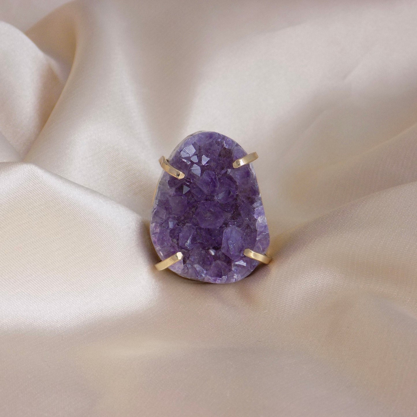 Raw Amethyst Ring - Crystal Ring