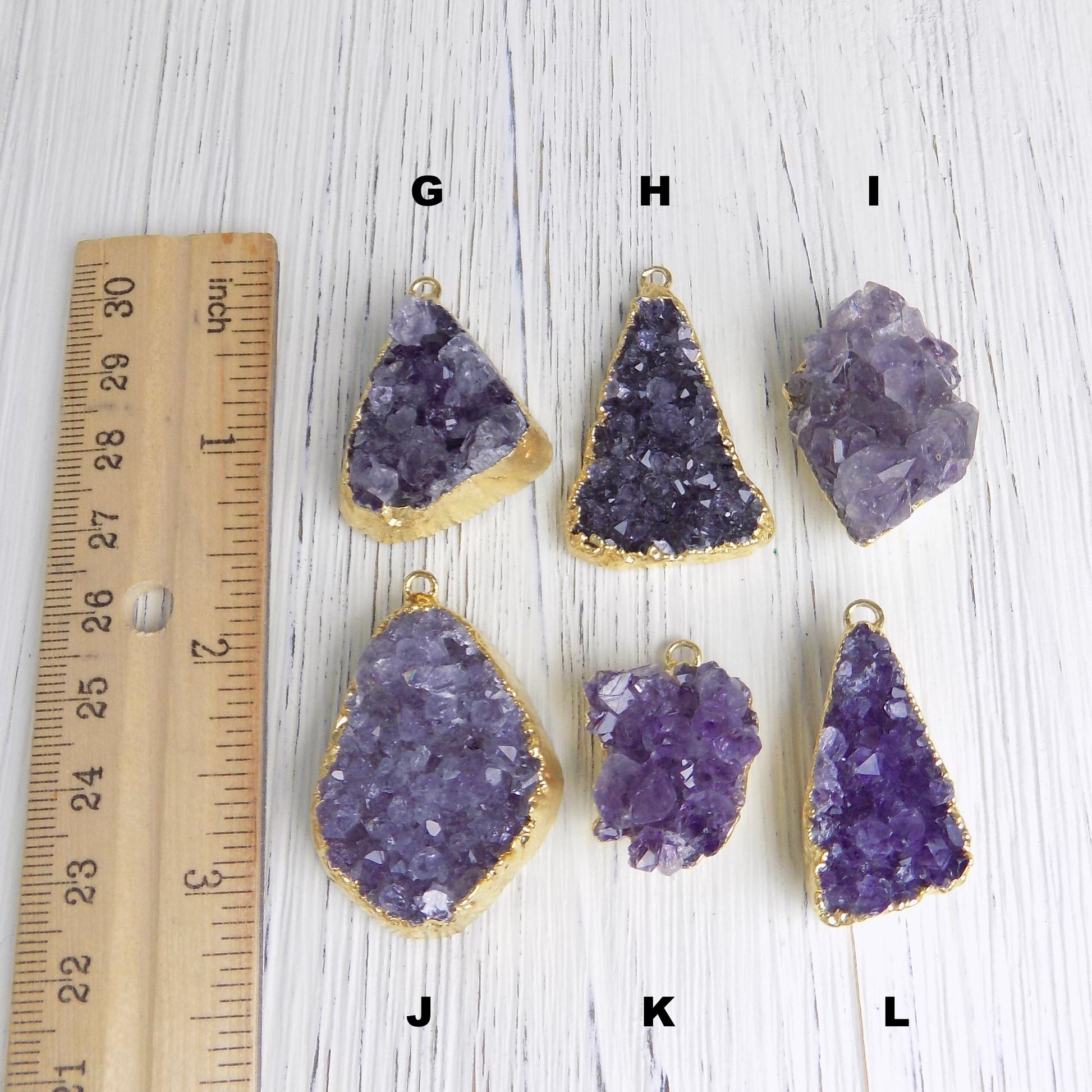 Raw Amethyst Necklace - Druzy Necklace