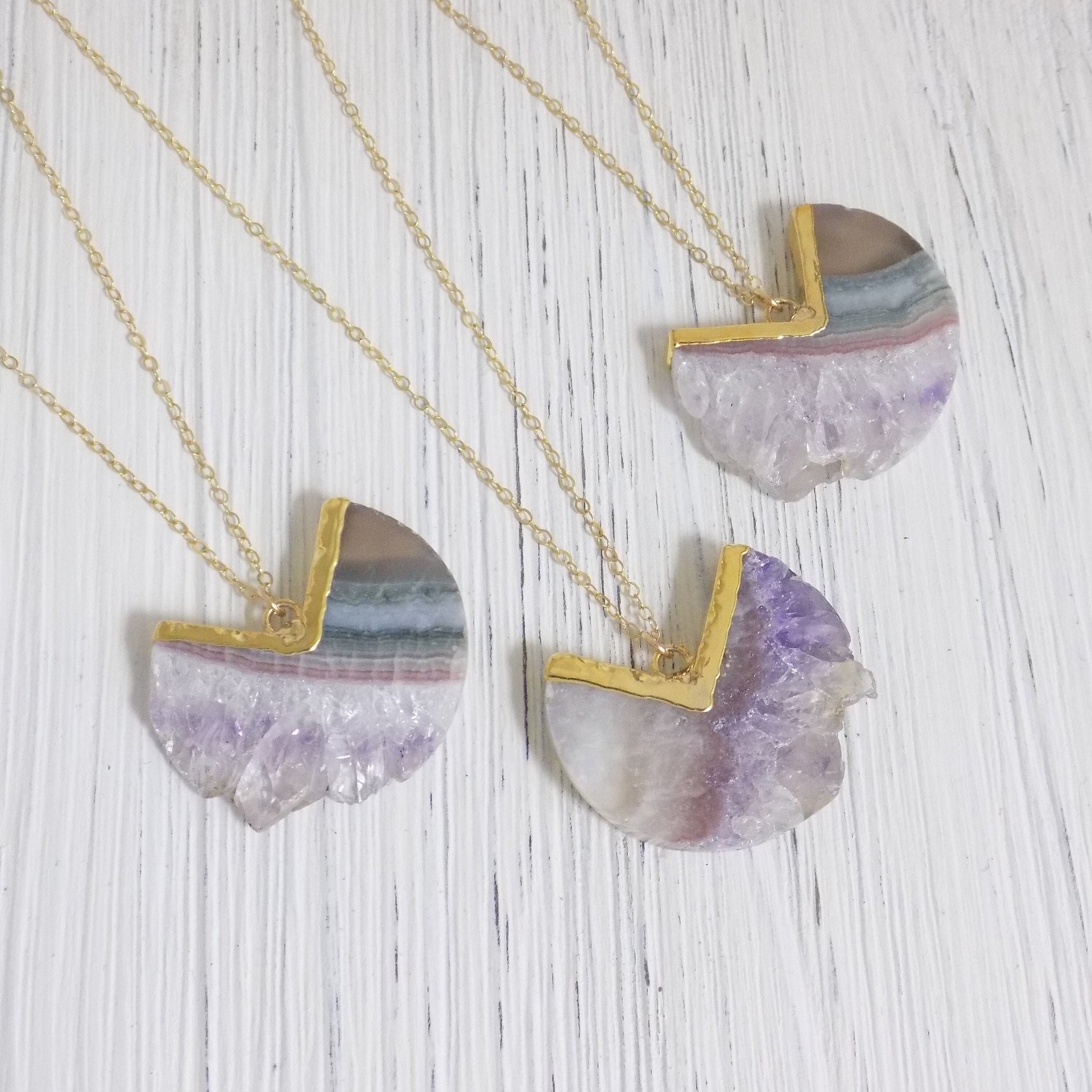 Unique Gift - Boho Amethyst Necklace