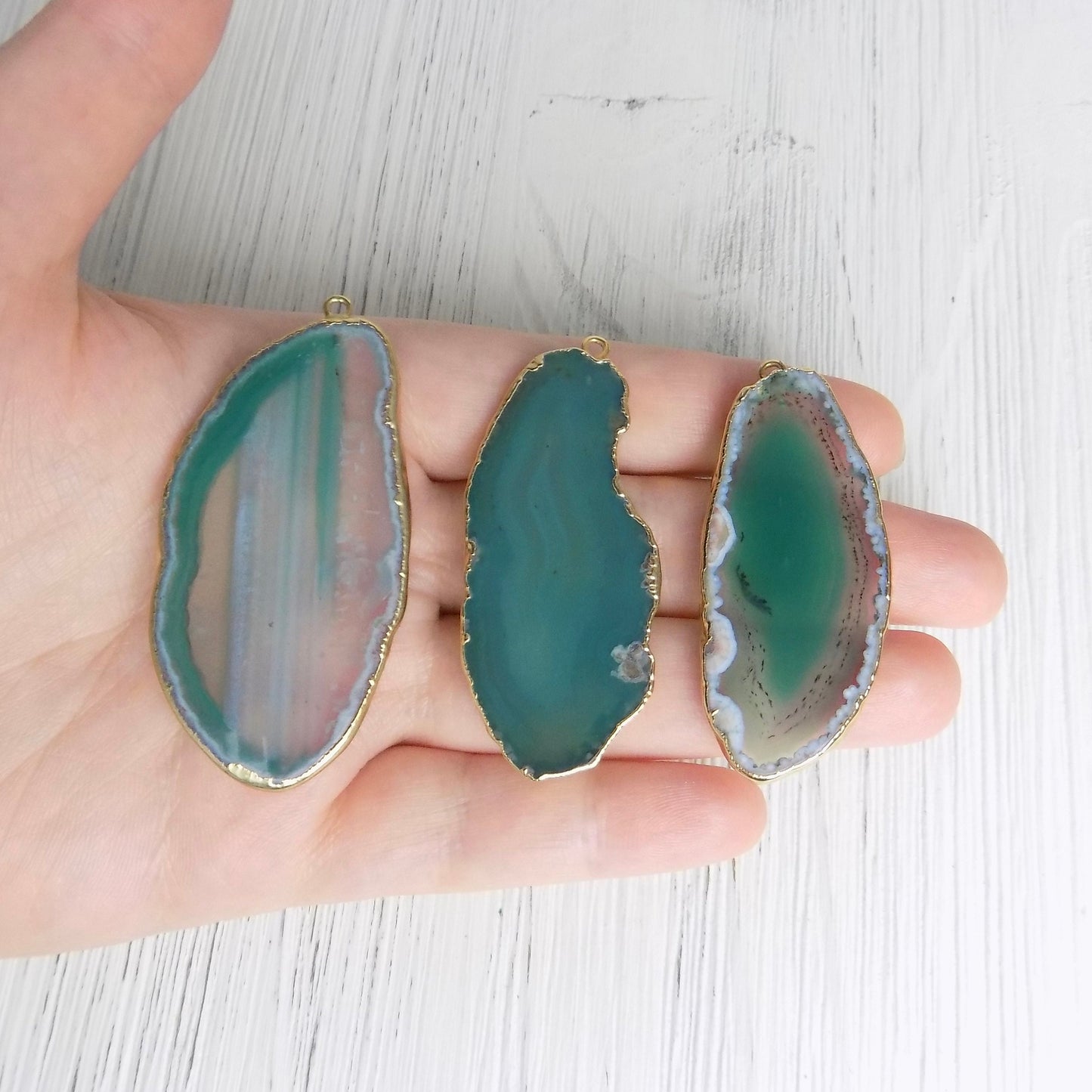 Agate Necklace, Green Agate, Slice Agate Pendant, Sliced Agate, Geode Necklace, Gold Layering, Boho, Unique Mothers Day Gift Women G13-256