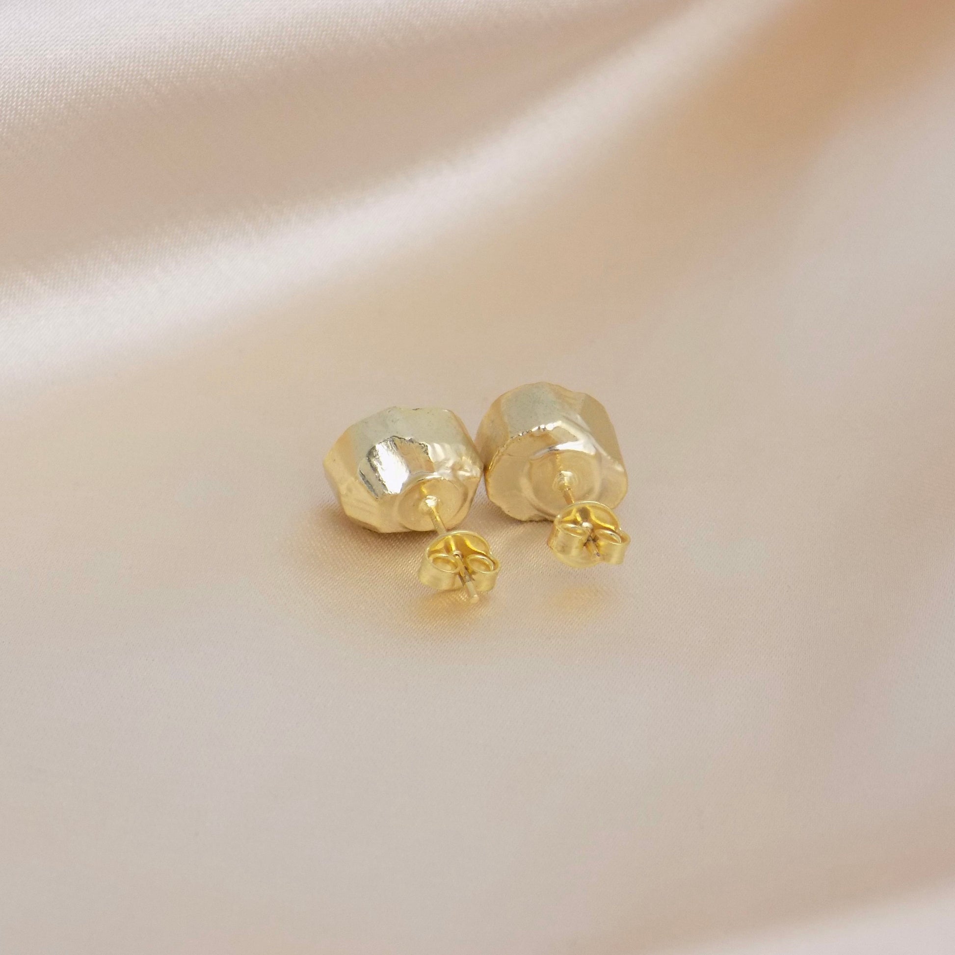 Unique Bridesmaid Gifts, Pink Geode Earrings Studs Gold, Gift For Her, G15-42