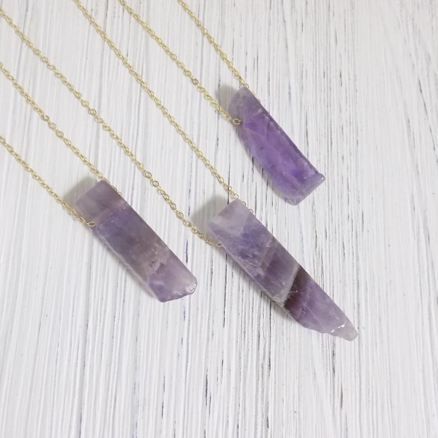 Unique Amethyst Necklace - Raw Amethyst Necklace