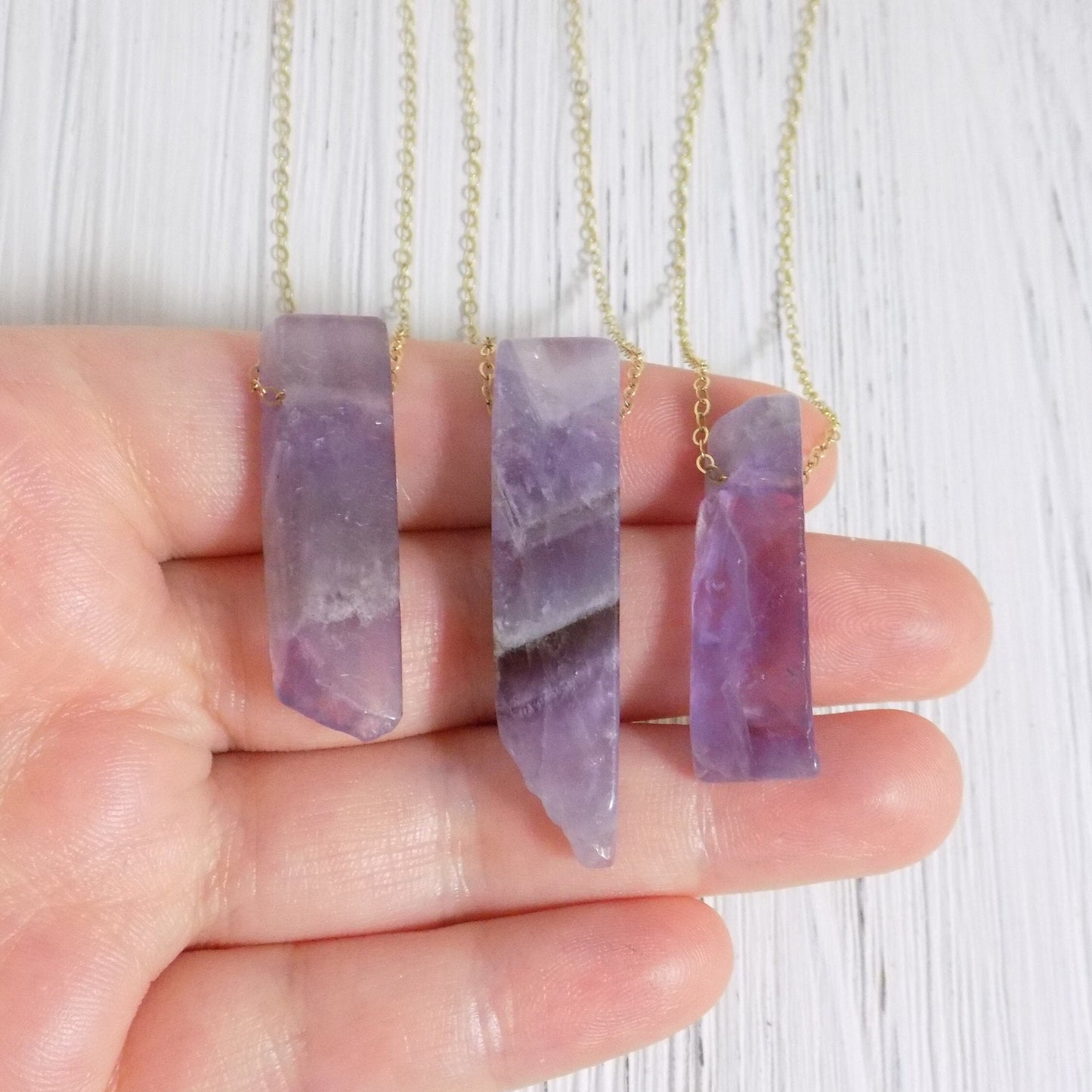 Unique Amethyst Necklace - Raw Amethyst Necklace