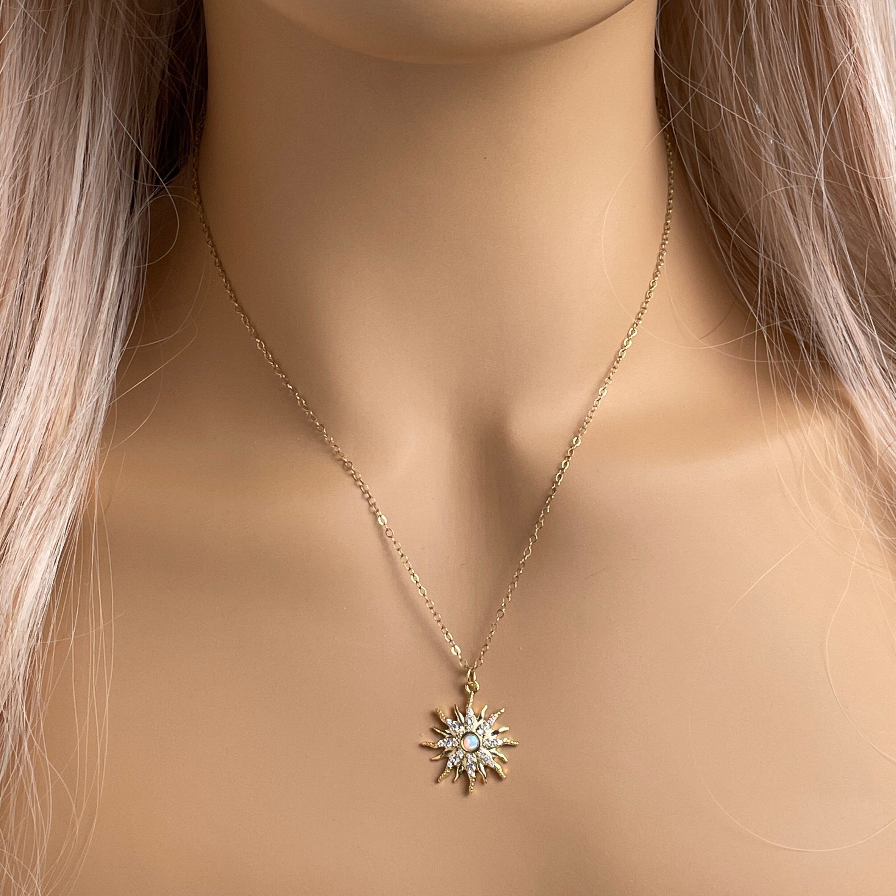 Unique Opal & Diamond Necklace | Jewelry by Johan - Jewelry by Johan
