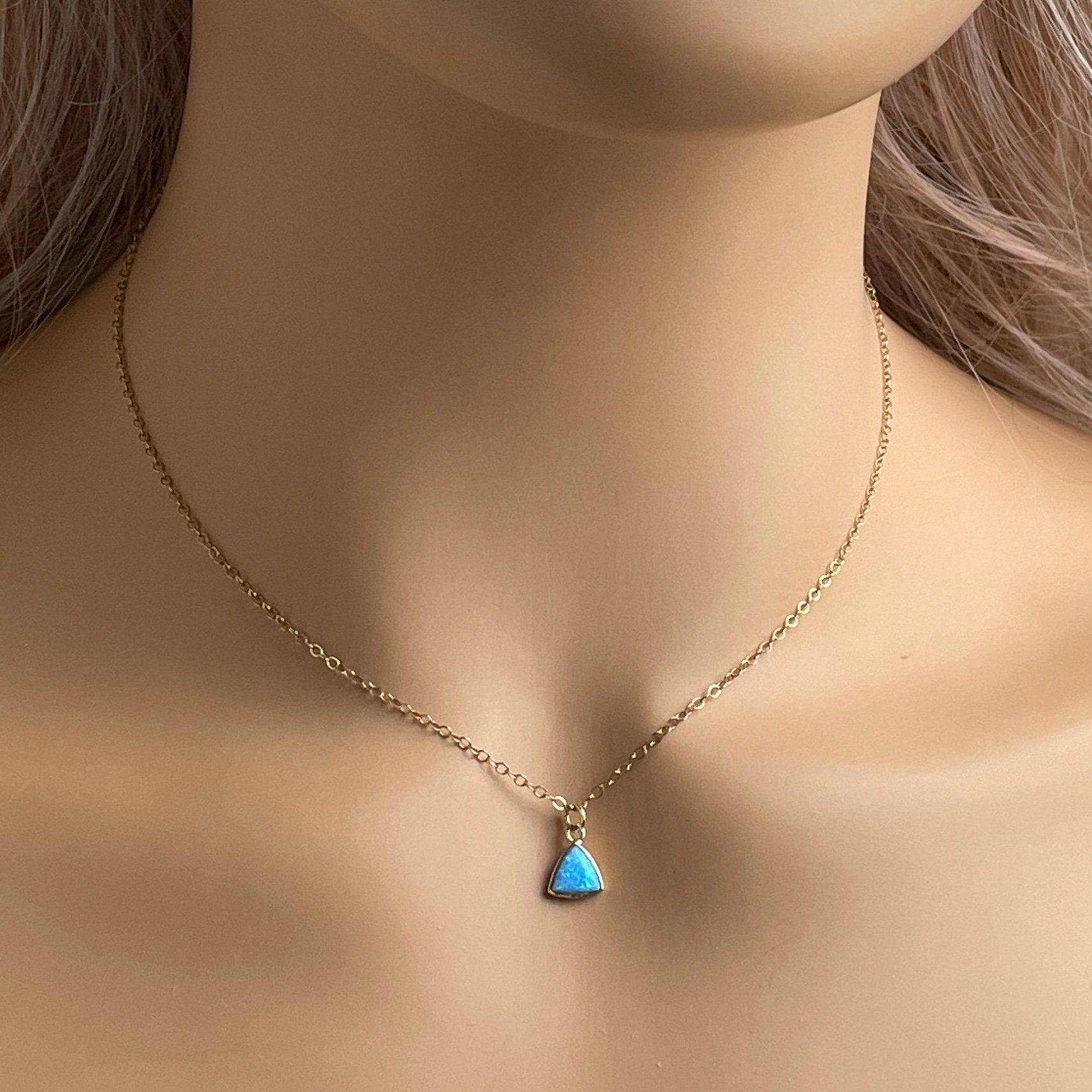 Blue Opal Necklace, 16.5 Inches Long – Kathy Bankston